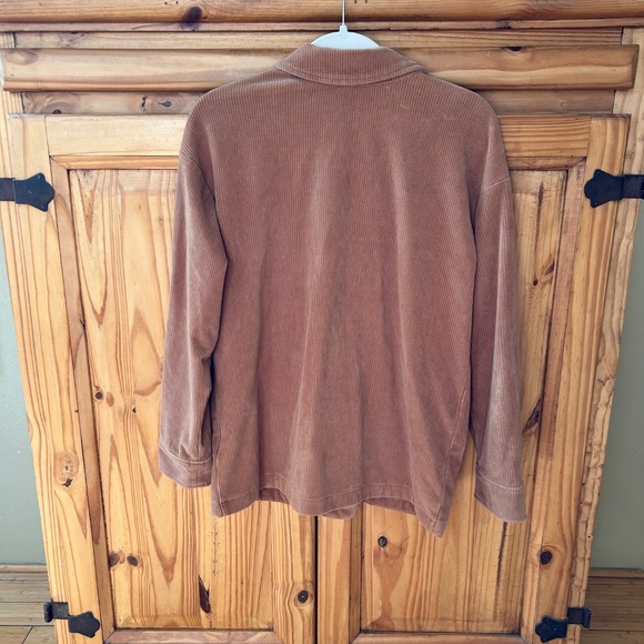 Madewell Corduroy Redford Blazer Knit Double Breasted Pockets Brown Oversized Sm - Picture 6 of 7